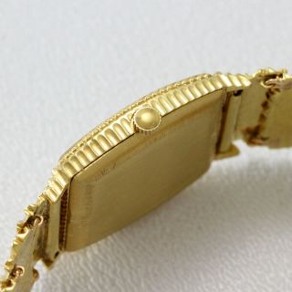 Buccellati 18K Solid Gold Vintage Dress Watch Fancy Leaf Bracelet 5