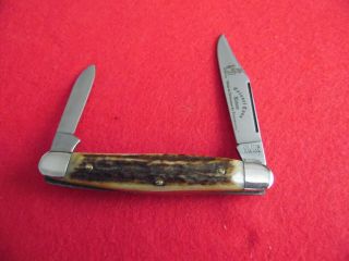 Colonel Coon Stag Vintage Two Blade Stockman Tenn.  Usa