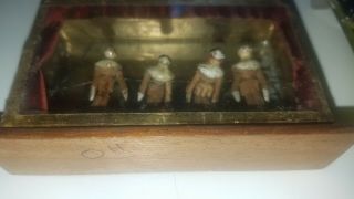 Antique miniature Dollhouse Furniture.  Wood and glass 3