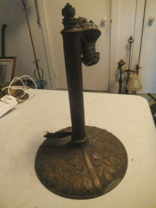 Antique Signed Bradley & Hubbard Gas Lamp Base - 8 " In Diameter - Good Shape