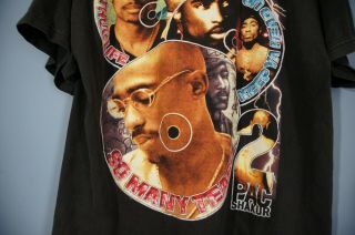Vintage 2Pac Tupac Shakur All Eyez On Me Dear Mama Me Against The World T Shirt 6