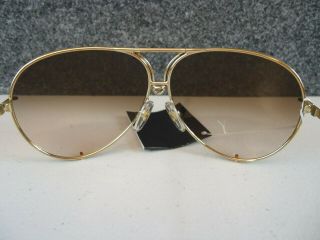 NOS Vintage Porsche Design By Carrera Gold Aviator 5623 - 46 Made In Austria 5