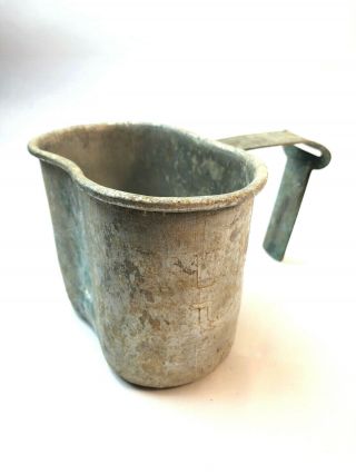 Wwi Ww1 Us U.  S.  Canteen Cup Trench Art,  1918,  Army,  Dated,  Water,  Mess,  War