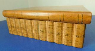 B17 1900s Italian Olive Wood Book Box Naples C1900s