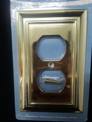 Vintage metal brass light switch plate cover Brainerd Studio 2