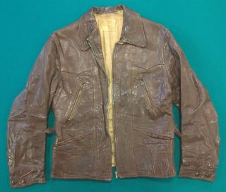 Vintage 1930s Leather Jacket Extra Small