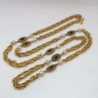 100 Auth Chanel Pearl Long Necklace Vintage