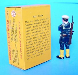 1960s MARX USA BOXED WARRIORS OF THE WORLD 1 MEL PARK SAILOR FIG HAND PAINTED 2