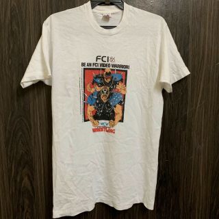 Vintage 80s Wcw Professional Wrestling Video Game By Fci Inc 1989 T Shirt Size L