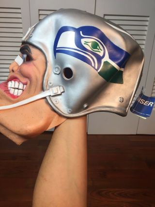 Seattle Seahawks Vintage Bruiser The 12th Man Helmet Mask 3