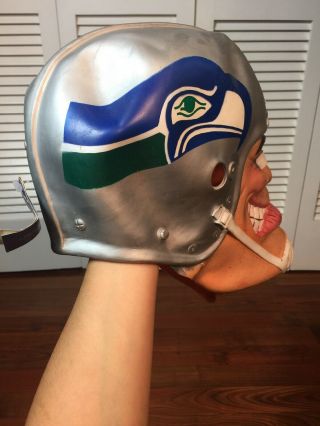 Seattle Seahawks Vintage Bruiser The 12th Man Helmet Mask 5