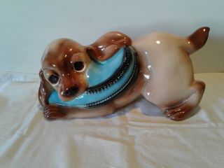 Vintage Claes Pottery T V Lamp 50s Puppy Dog