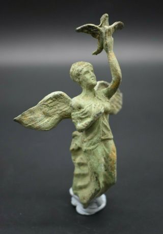 Ancient Roman Style Bronze Angel Of Victory Figurine
