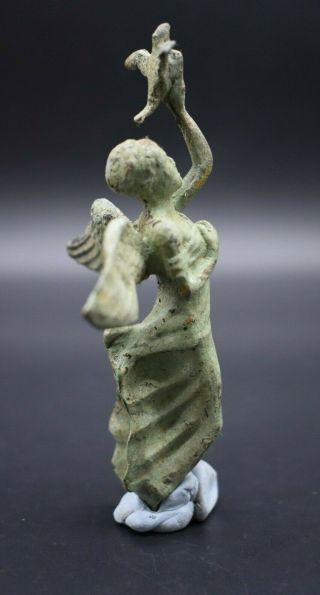 Ancient Roman style bronze Angel of Victory figurine 3
