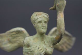 Ancient Roman style bronze Angel of Victory figurine 8