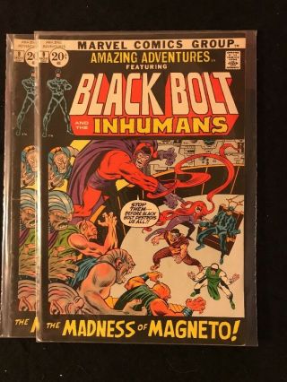 Vintage Marvel Comics Adventures Featuring The Inhumans 1,  2,  3,  4,  5,  6,  7, 10