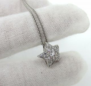 Rare Gerard 0.  50ct EF/VS Perfect Cut Diamond & 18K White Gold Star Necklace 10