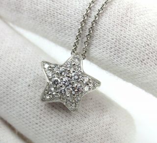 Rare Gerard 0.  50ct EF/VS Perfect Cut Diamond & 18K White Gold Star Necklace 11