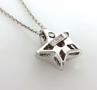 Rare Gerard 0.  50ct EF/VS Perfect Cut Diamond & 18K White Gold Star Necklace 8
