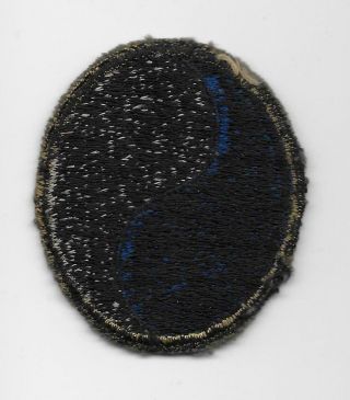 Rare Ww2,  British Made,  29th Infantry Division Patch - Black Back - Us Army