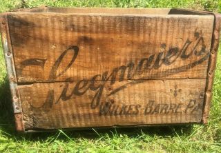 Antique Wood Crate Box Stegmaier’s Beer Wilkes Barre Pa Stegmaier