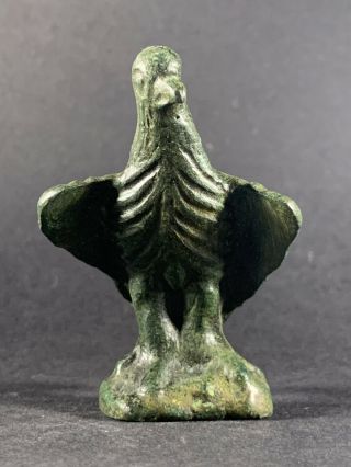 Ancient Roman Bronze Legionary Eagle Aquilla Military Object Stem Mount C.  100ad