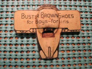 Vintage Buster Brown Early Tin Advertising Airplane Whistle Made In Germany