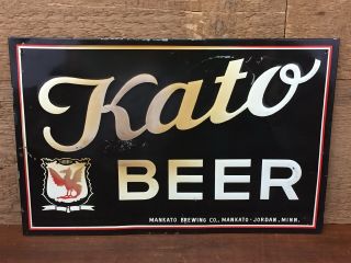 Vintage Kato Beer Sign Mankato Brewing Co.  Mankato - Jordan,  Minn