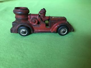 Antique Cast Iron Toy Fire Truck Engine Fireman A.  Co.  Nickel Grill