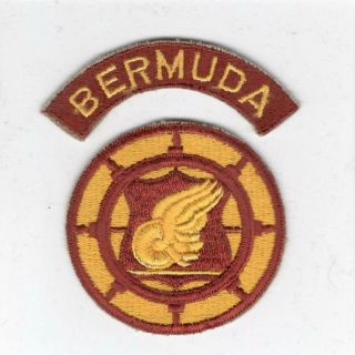 Us Army Transportation Terminal Command Patch & Bermuda Tab Inv X184