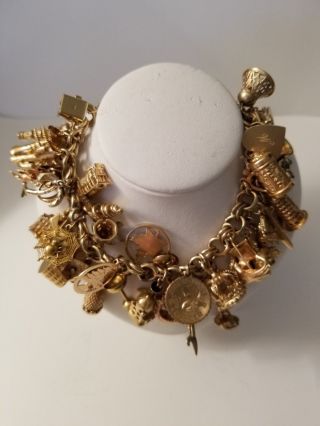 18k 14k Gold Charm Bracelet Not Scrap