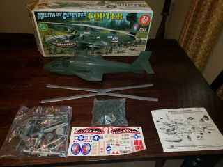 Vtg Nos Rare Tim Mee Toy Co Military Defense Copter Helicopter No 74470 Plastic