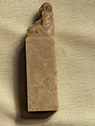 ANTIQUE SOAPSTONE carved BUDDHA 2.  75 