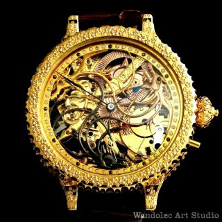 LONGINES Vintage Men ' s Wristwatches Gold Skeleton Mechanical Mens Wrist Watch 3