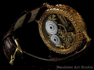LONGINES Vintage Men ' s Wristwatches Gold Skeleton Mechanical Mens Wrist Watch 5