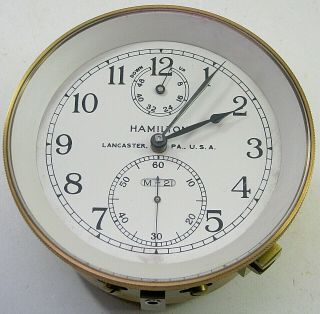 Vintage Hamilton Model 21 Ships Chronometer Deck Clock Sample Prototype