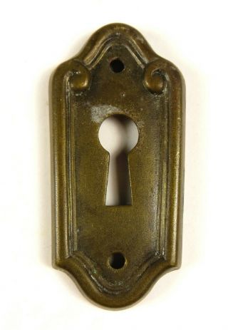 Vintage Skeleton Brass Keyhole Escutcheon,  Door Lock Cover Back Plate