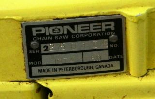 Very Vintage PIONEER 1074 chainsaw with case & more; 14 