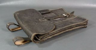 WW2 German Thiele AG Dresden LBA (S) Luftwaffe Pilot Officer Map Leather Case Bag 3