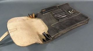 WW2 German Thiele AG Dresden LBA (S) Luftwaffe Pilot Officer Map Leather Case Bag 5