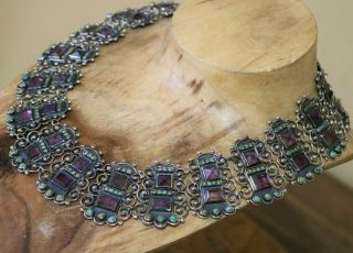 MATL MASSIVE Etruscan Style Double Panel Link Necklace 97 Gram TAXCO 19 