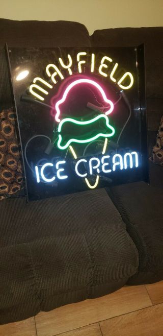 Vintage Mayfield Neon Ice Cream Sign 26 