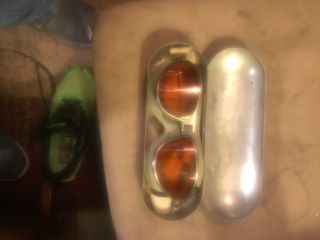 Vintage Wwii Aviatr Goggles With Case