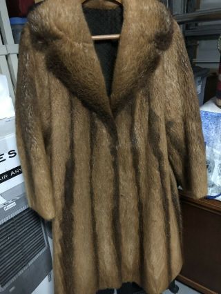 Vintage Otter Fur Long Coat