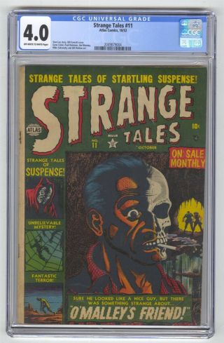 Strange Tales 11 Cgc 4.  0 Vintage Marvel Atlas Comic Pre - Hero Horror Gold 10c