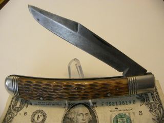 Vintage Rare Large Southington Cut Co W/single Locking 4 - 1/8 " Blade 1800s