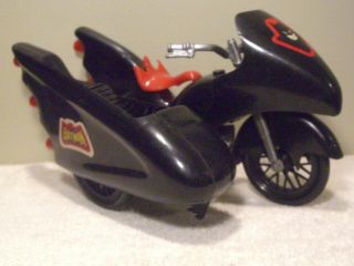 Vintage 1974 Mego " Black " Batcycle & Sidecar " Near " All Batman