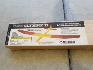 Vintage Cox Airtronics Olympic Ii 100 " High Performanc Sailplane Glider Rc Kit