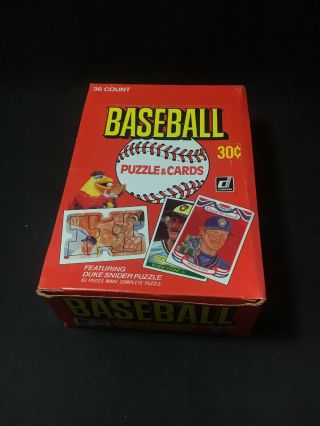 Vintage 1984 Donruss Baseball Wax Box 36 Packs Full Box Htf