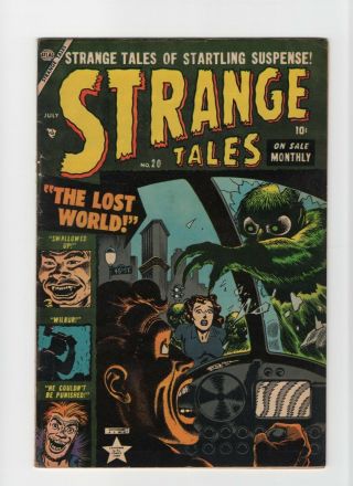 Strange Tales 20 Fn 6.  0 Vintage Marvel Atlas Pre - Code/hero Horror Gold 10c